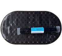 Euroshowers Black Oval Safety Suction Bath Mat - 690 X 390mm