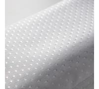 EuroShowers Diamond White Shower Curtain with Weighted Hem - 240x220cm