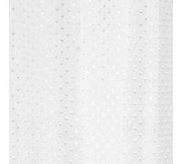 Euroshowers Fabric Shower Curtain, Polyester, White with small Diamond Pattern, 180X200cm