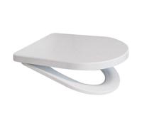 Middle D Shape Toilet Seat Soft Close Quick Release Top or Bottom Fix 360 x 449 (White)