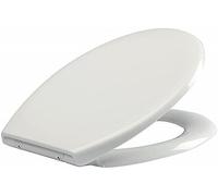 Euroshowers ONE SERIES Opal One Soft Close Toilet Seat - White - Modern - Oval - Plastic - 376w x 450l