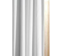 Euroshowers Plain White Fabric Textile Shower Curtain in Various Sizes with Weighted Hem and Optional Rings (Plain 180cm WIDE x 200cm LONG (NO RINGS))