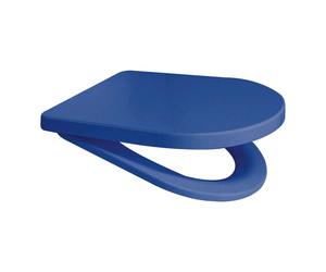 EuroShowers Rainbow Middle D STYLE Soft Close Toilet Seat - Blue