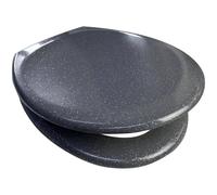 Euroshowers Rainbow Soft Close Toilet Seat (Grey with Silver Glitter)