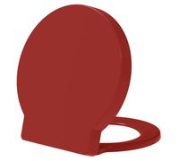 Euroshowers Red Round Soft Close Toilet Seat, 400 mm x 420 mm