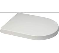 Euroshowers TOP AND STANDARD FIX, SHORT/MIDDLE/LONG PROJECTION D Shape One Button Quick Release Soft Close White Toilet Seat (LONG ELONGATED PROJECTION)