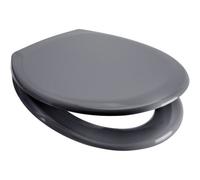 Euroshowers Top Fix Grey Oval Soft Close Quick Release Toilet Seat 375X445mm