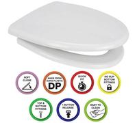 Euroshowers Top Or Bottom Fix Ceraline V Shape Soft Close Quick Release Toilet Seat 372X436mm
