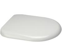 Euroshowers WHITE ONE SEAT Soft Close Toilet Seat with Top Fix / Blind Hole Fittings and ONE BUTTON Quick Release Hinges (D SHAPE ANTI-BACTERIAL SEAT)
