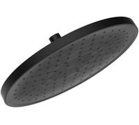 Euroshowers Wras Approved Fixed Self Clean Round Rainfall Overhead Shower Head - Black