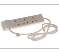 Eurosonic 4 Way Gang 2 m meter metre 13 amp Extension Lead Cable Plug Socket Uk Brand Mains by Eurosonic