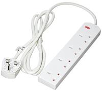 Eurosonic 4 Way Surge Protected Extension with 2 Metre Cable, 1-Pack