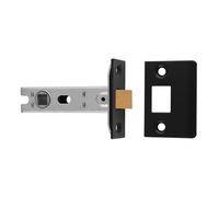 Eurospec Bolt-Through Tubular Latch 76mm Square (8mm Follower) - Matt Black