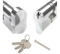 Eurospec Door Lock With Keys Thumb Turn Euro Cylinder Barrel Lock Chrome 60/40 L(100mm)