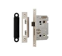 Eurospec Easi-T Bathroom Lock BAE5025SN Satin Nickel, 64 mm width