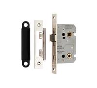 Eurospec Nickel Plate Easi-T Residential Bathroom Lock 65mm (Bae5025Np)