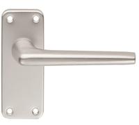 Eurospec Satin Anodised Aluminium Aluminium Lever On Latch Backplate (Saa22)