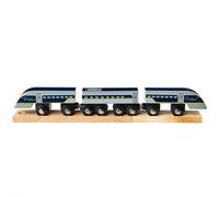 Bigjigs Rail Eurostar Toy Train | Model of the e320 Engine | Wooden Accessories for Railway Track Set | Ideal First Gift for 3+ Year Old Kids | Educational Tool Suitable for Young Boys & Girls