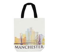 Eurostick Canvas Shopper Tote Bag Manchester Bee London Liverpool Edinburgh Ireland Cardiff Cork Dublin Bus (Manchester Scene)