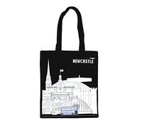 Eurostick Canvas Shopper Tote Bag Manchester Bee London Liverpool Edinburgh Ireland Cardiff Cork Dublin Bus (Newcastle Cityscape)