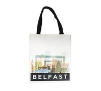 Eurostick Canvas Shopper Tote Bag Manchester Bee London Liverpool Edinburgh Ireland Cardiff Cork Dublin Bus (Belfast Scene)