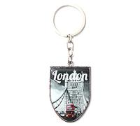 Eurostick Union Jack Multi Keyring Keychain UJ London British Bag Charm (London Tower Bridge Red Bus)