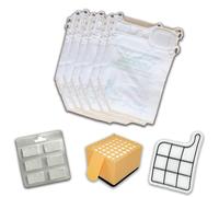 EuroStore07 Vacuum Cleaner Bag Set of 12: 6 Microfibre, 6 Fragrances, 1 EPA Filter, 1 Motor Protection Filter for Vorwerk VK 135/136/Adjustable