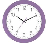 Eurotime 30 cm Radio Controlled Wall Clock Purple Plastic Case Domed Glass Automatic Time and Time Switch from Summer and Winter Time Clear Dial 52800-21-1