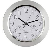 Eurotime 56004 Radio Wall Clock 34 cm x 5 cm Silver