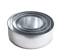 EUROTINS 4 Tier Round Multilayer Birthday Wedding Anniversary Cake Tins - 6",8",10",12"