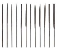 Eurotool 12pc Mini Needle Files Set Steel, Fine Points, 4 inches (100 millimeters) Long