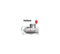 Eurotronic 700097 Valve Adapter Brass 30.5mm Clamp for Vaillant Ra...