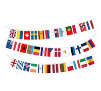 Eurovision Party Decorations Bunting Banner - 10m Eurovision 2025 37 European Flags Bunting 2025 Eurovision Song Contest Decorations for Indoor Outdoor Garden Bar Restaurant,Eurovision Party Supplies
