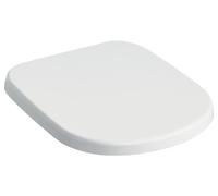 Ideal Standard Tempo Toilet seat, Durable Wrapover seat in D-Shape, with Soft-Close Mechanism, Made of Robust duroplast - White (365x425x40 mm)