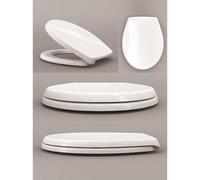 Ideal Standard Eurovit Universal Toilet Seat, Durable Oval Toilet Seat, UV-Resistant and Load-Bearing up to 150 kg, Made of Robust Duroplast - White (365x445 mm)