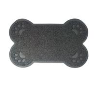 Eurow PVC Cat and Dog Catcher Mat for Litter Boxes & Feeding Areas, Non-Slip, Leakproof, Soft Mesh Paw Cleaner for Sensitive Feet, Traps Dirt, Debris, & Spills, Easy to Clean, 23"x16", Gray