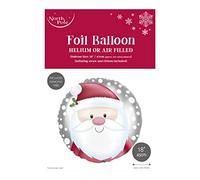 Eurowrap 18" Christmas Foil Balloon Xmas Party Decoration Suitable for Hellium Santa Head Includes String and Sticky Tabs