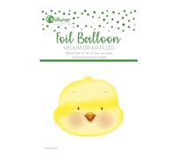 Eurowrap 18" Easter Chick Foil Balloon Easter Party Decoration Suitable for Hellium Includes String and Sticky Tabs Animal Farmyard Birthday 45cm