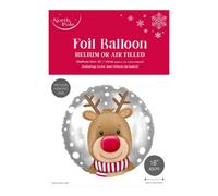 Eurowrap 18" Reindeer Head Christmas Foil Balloon
