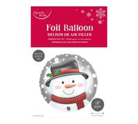 Eurowrap 18" Snowman Head Christmas Foil Balloon