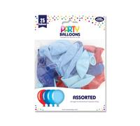 Eurowrap 25 Party Balloons Blue/Red Pack of 6 12924-BCC