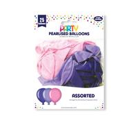 Eurowrap 25 Party Balloons Pink/Purple Pack of 6 12924-PCC