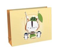 Eurowrap 33853-6C - Un lot de 6 Sacs Cadeaux Excellia- Format Shopping - 37,3x11,8x27,5 cm - 210g - Motif : Animaux mignons - Idéal Pour : Jeux De Société, Puzzles