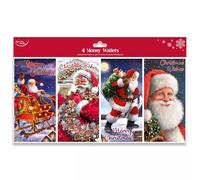 Eurowrap 4 x Christmas Money Wallets with Envelopes and a Santa Theme