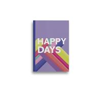 Eurowrap A5 Happy Days Notebook - Colourful Soft-Touch Cover with Green Inside Cover - Lined Pages for Work, Study & Planning - 100 Sheets