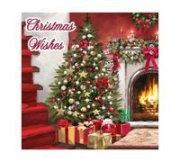 Eurowrap Assorted Christmas Cards Xmas at Home, 2 Designs Seasons Greetings and Christmas Wishes - Pack of 12