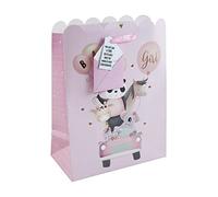 Eurowrap Baby Girl Pink Baby Shower Newborn Gift Bag with Gift Bag 100% Recyclable Large