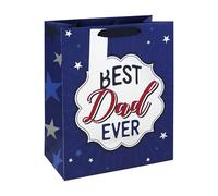 Eurowrap Best Dad Ever Large Gift Bag with Foil Finish & Gift Tag