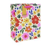 Eurowrap - Bright Floral Gift Bag - FSC Certified Present Sacks - Large Gift Bags for Presents - Multipurpose Gift Packaging - Anniversary, Valentines, and Birthday - 1