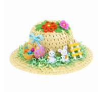 Eurowrap Children’s Easter Bonnet with Decoration Kit Craft Set for School Parade Easter Activity Includes Bonnet and Assorted Decorations